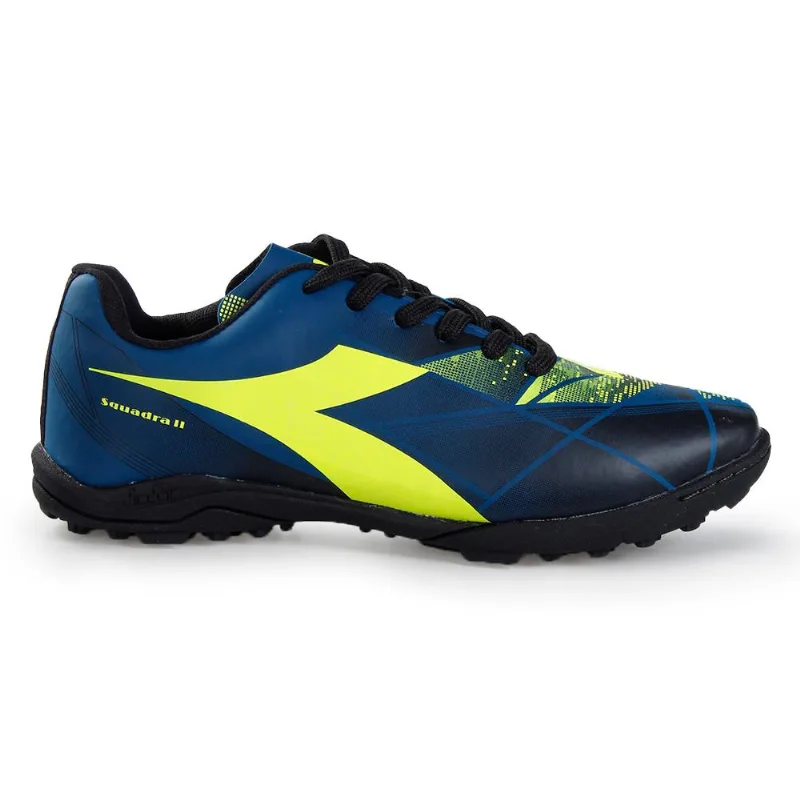Chuteira Diadora Society Squadra Ii Azul/preto/amarelo Neon 038 - Diadora