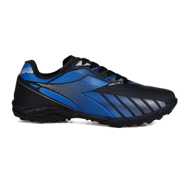 Chuteira Diadora Society Agilita Ii Preto/azul/prata 039 - Diadora