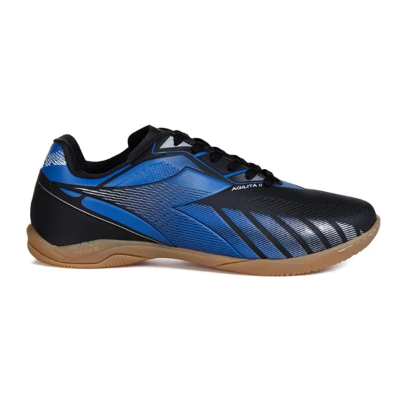 Chuteira Diadora Futsal Agilita Ii Preto/azul/prata 039 - Diadora