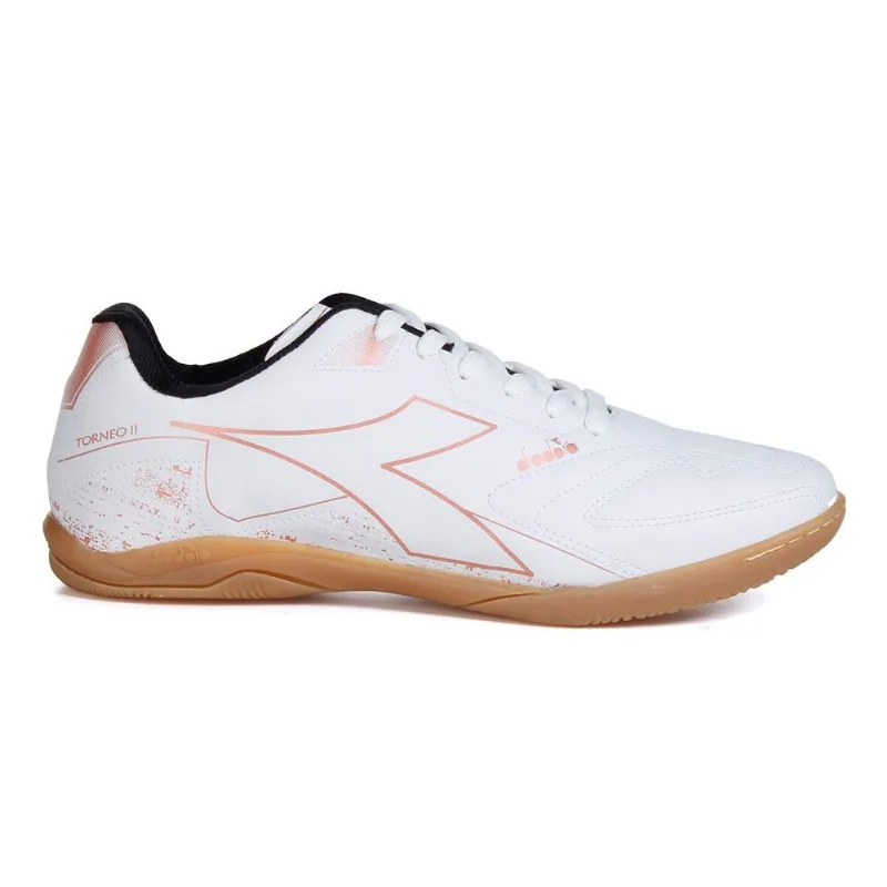 Chuteira Diadora Futsal Torneo Ii Branco/preto/cobre 042 - Diadora