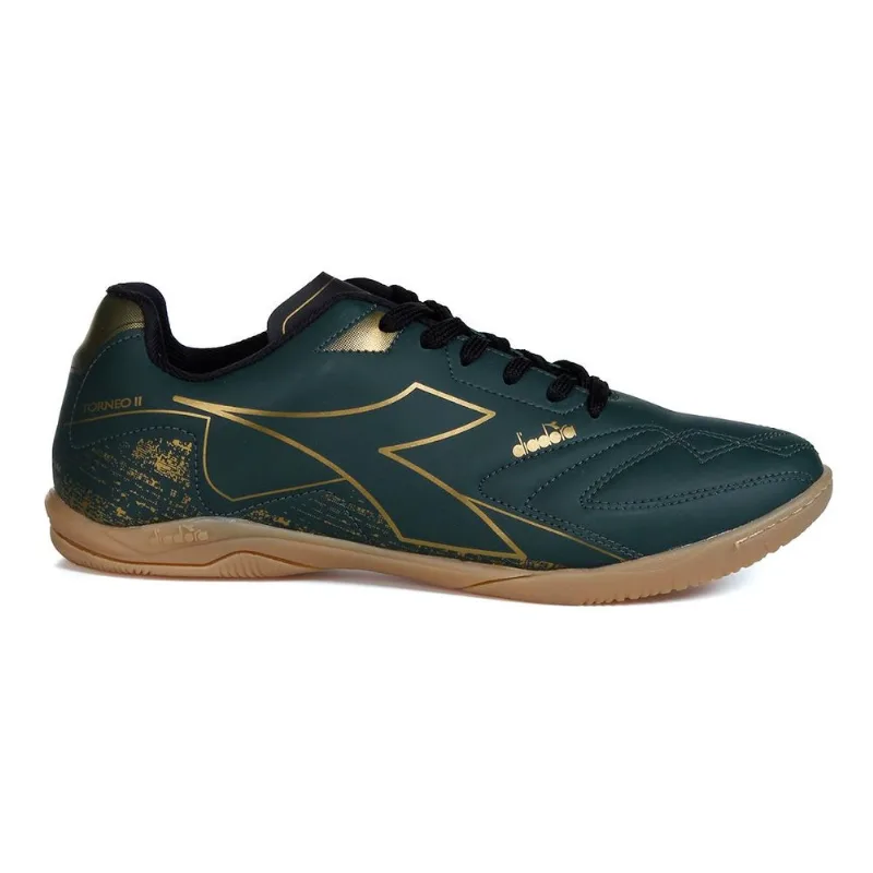 Chuteira Diadora Futsal Torneo Ii Verde/preto/dourado 041 - Diadora