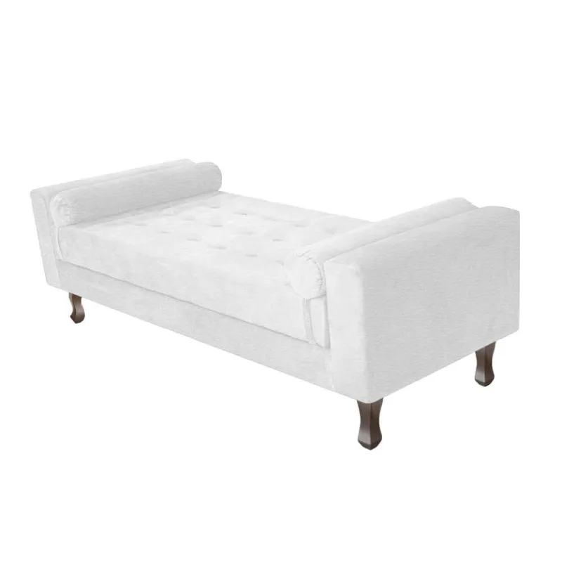 Recamier Baú Félix Solteiro 90cm Corano Branco - OUTRAS