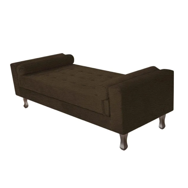 Recamier Baú Félix Solteiro 100cm Corano Marrom - OUTRAS - Colchões