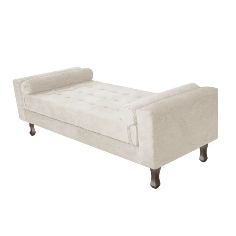 Recamier Baú Félix Solteiro 140cm Corano Bege - OUTRAS