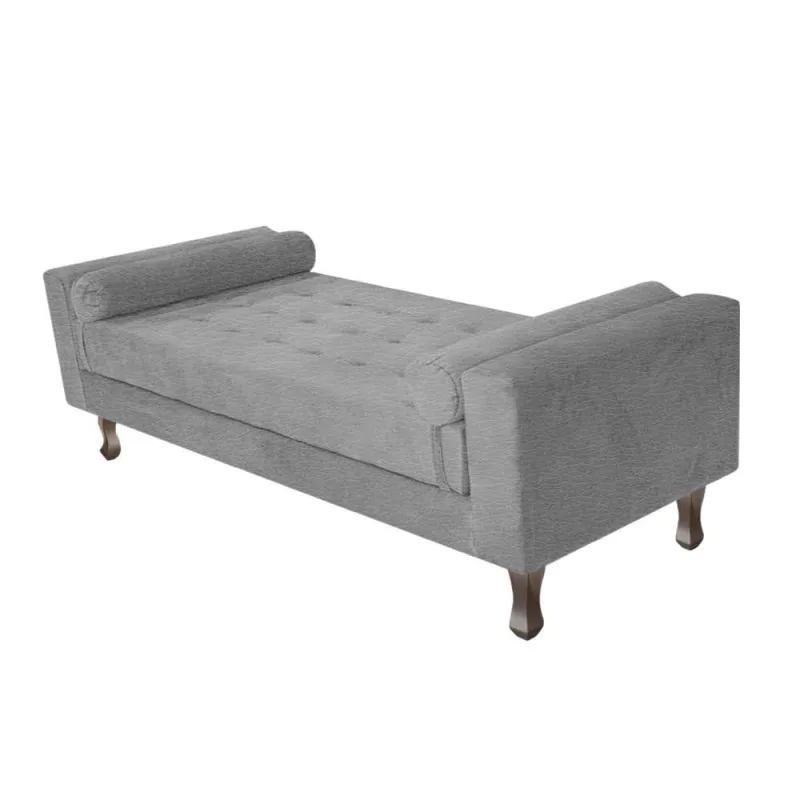Recamier Baú Félix Solteiro 160cm Corano Cinza - OUTRAS - Colchões