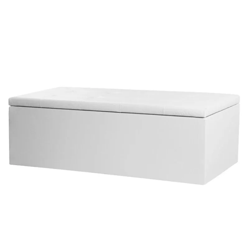 Calçadeira Recamier Baú Casal 1,40m Berlim Corano Branco - Não Disponível