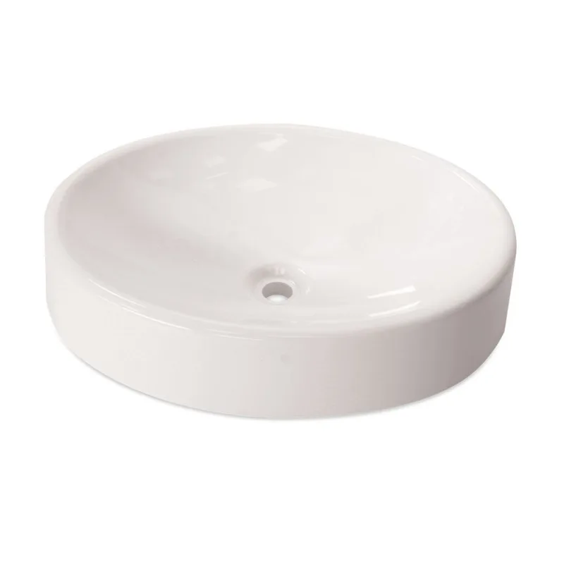 Cuba Apoio Oval Esmalt Branco Sem Furo Corso
