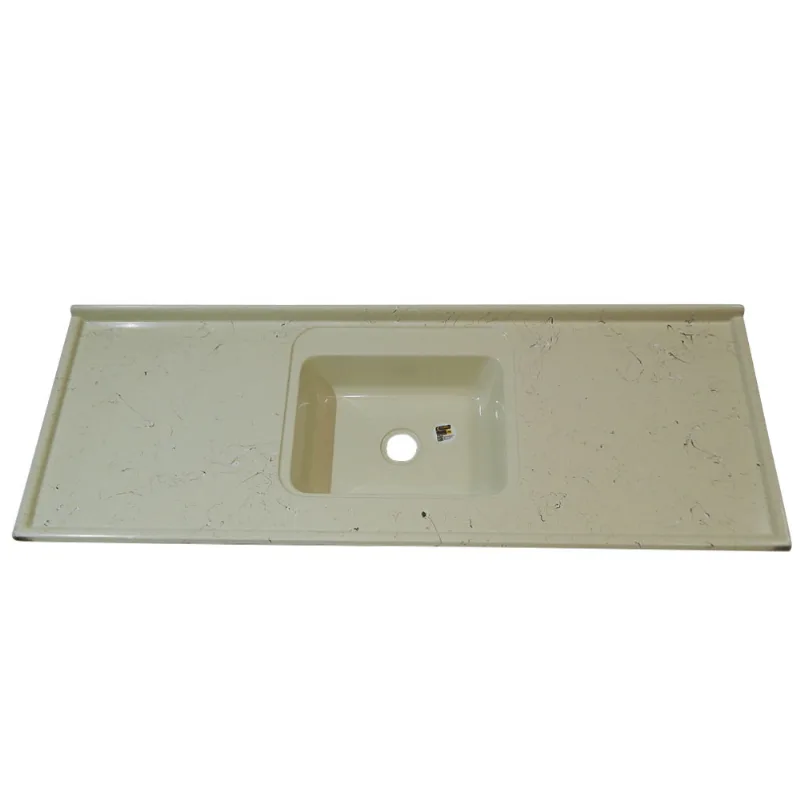 Pia Granitada 1.20x3 1/2" Frontao Alto Bege Corso