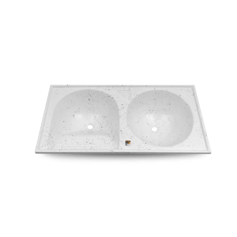 Tanque Granito Pré Moldada 100x50cm Conj 40l Branco Corso