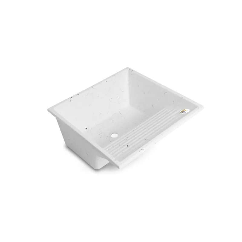 Tanque Granito Pré Moldada 60x60cm Alv 42l Branco Corso