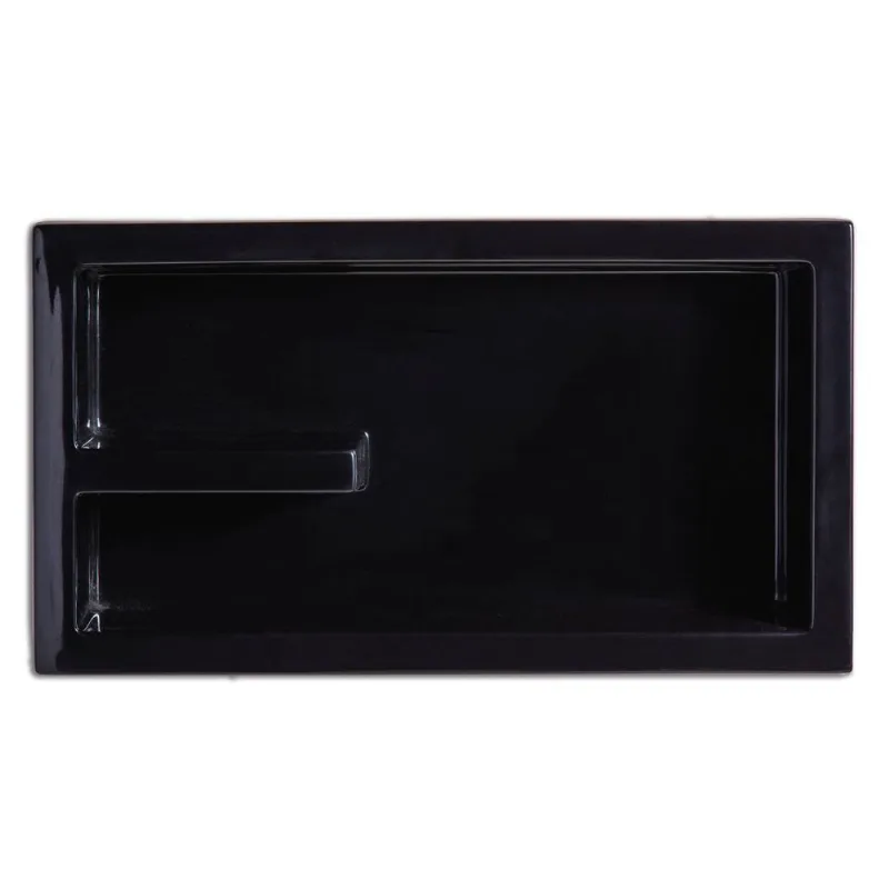 Nicho Porta Xampu Embutir Prateleira 67x35 Preto Corso