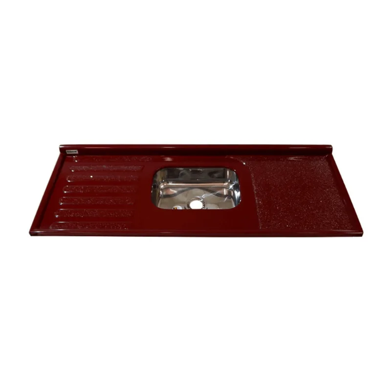 Pia Isocril 1.50m Com Cuba Inox Bordo Corso
