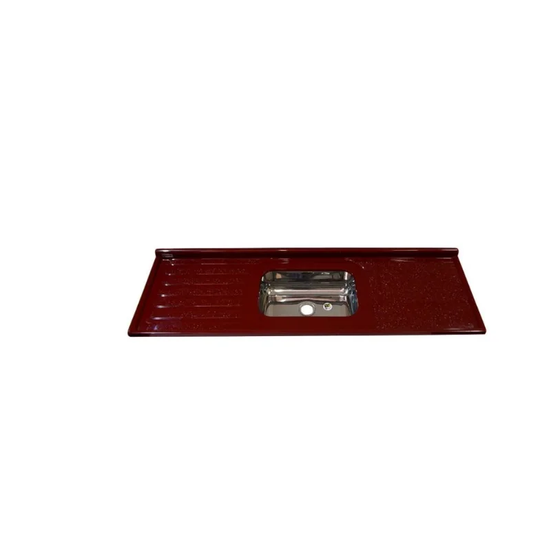 Pia Isocril 1.80m Com Cuba Inox Bordo Corso