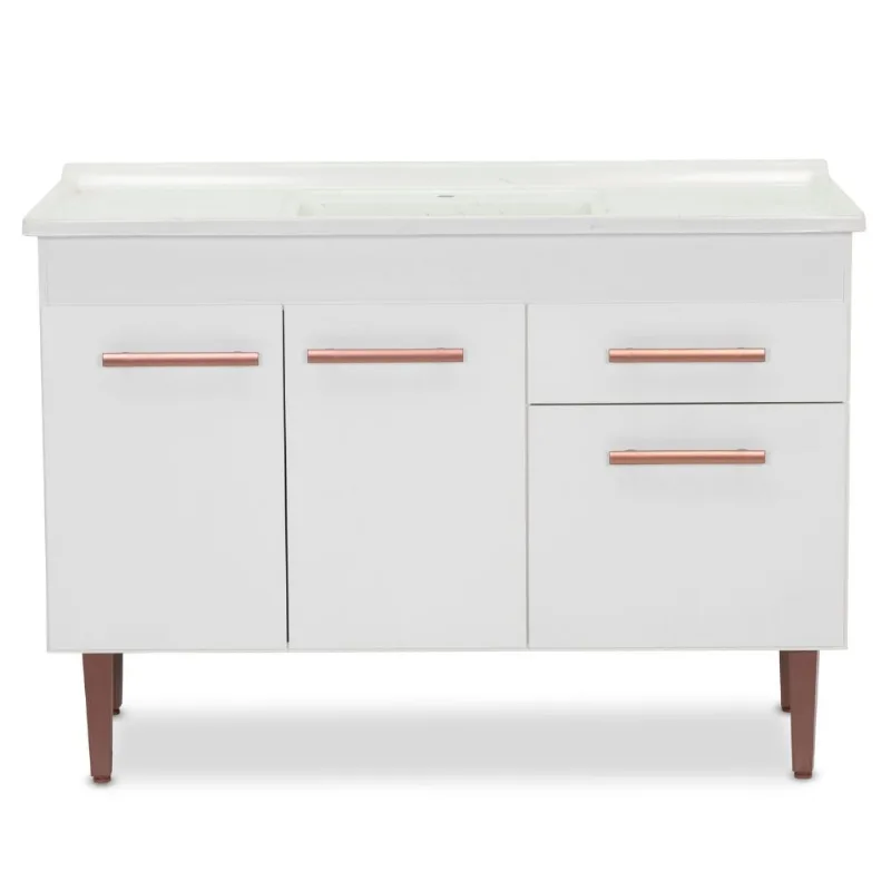 Gabinete Cozinha Valen 117cm Branco Sem Pia Corso