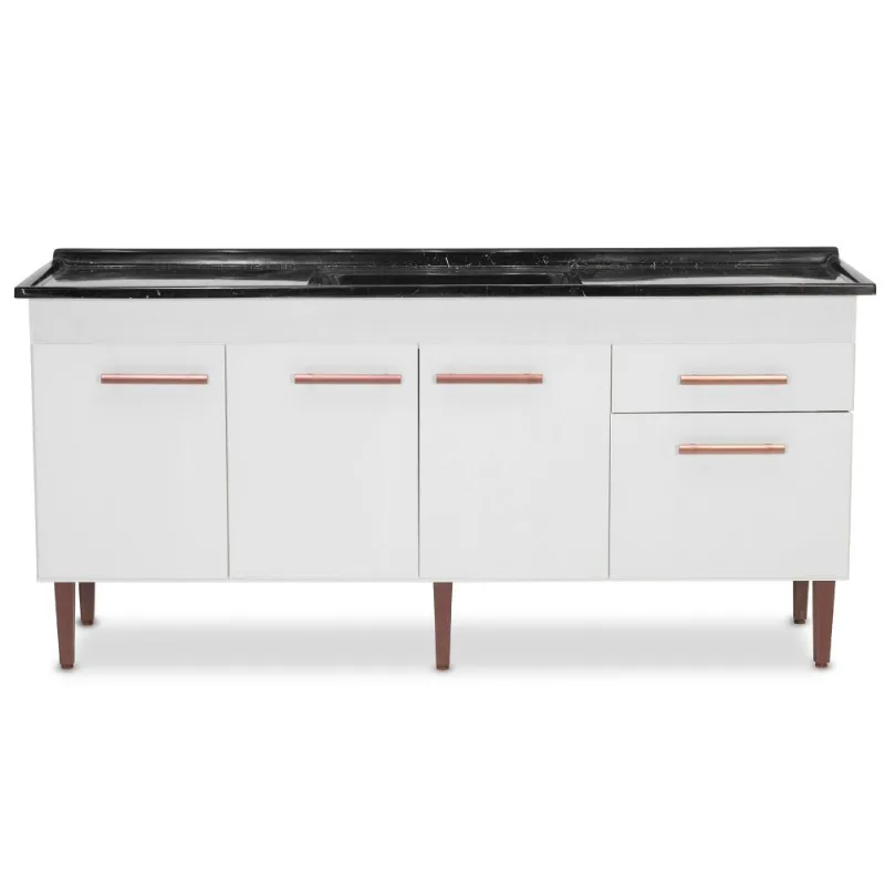 Gabinete Cozinha Valen 174cm Branco Sem Pia Corso