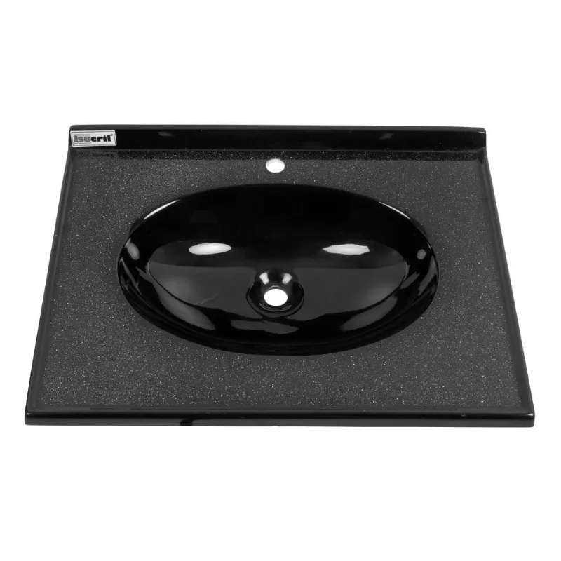 Lavatorio Alba 60cm Preto Shimmer Corso