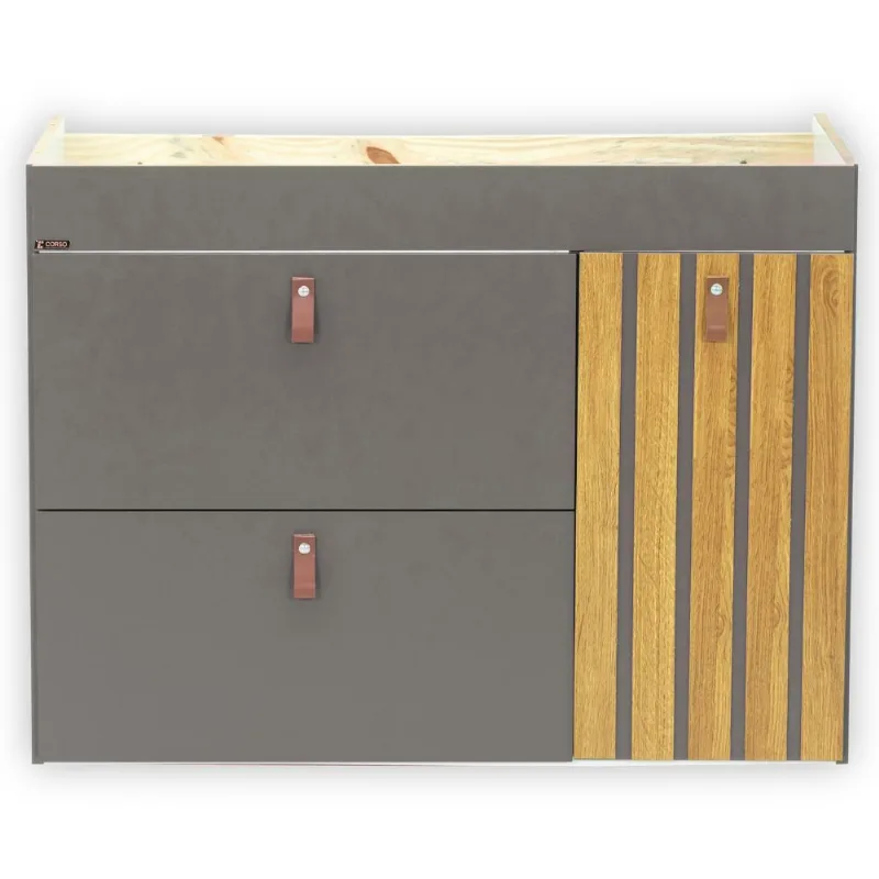 Toucador Pina 78cm Freijo Com Cinza Fosco Sem Cuba Corso