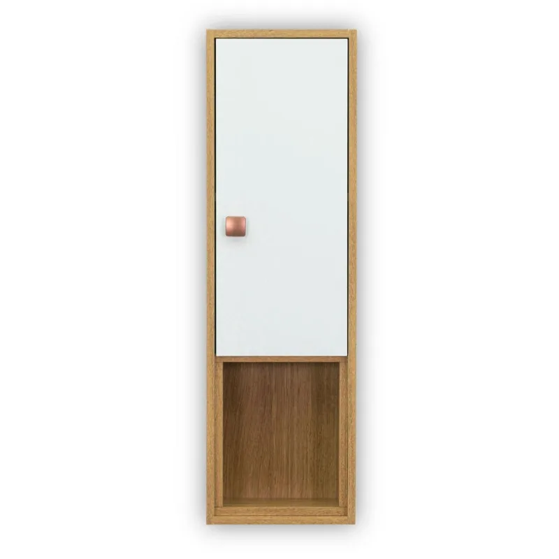 Armario Lateral Gianni 22cm Freijo/Branco Fosco Corso