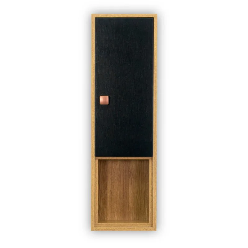 Armario Lateral Gianni 22cm Freijo/Preto Fosco Corso