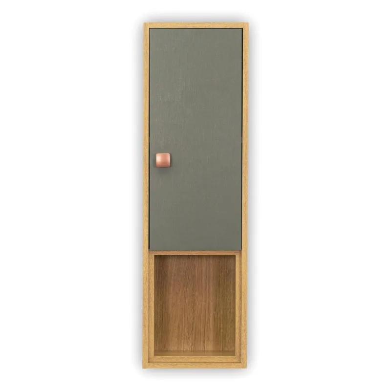 Armario Lateral Gianni 22cm Freijo/Cinza Fosco Corso