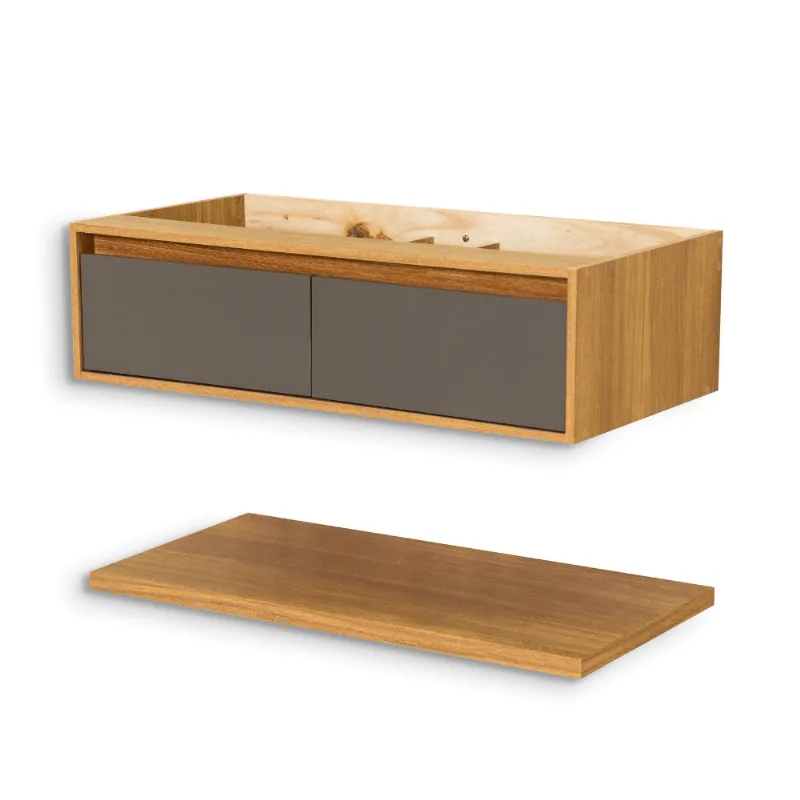 Toucador Personali 80cm Com Prateleira Cinza Corso