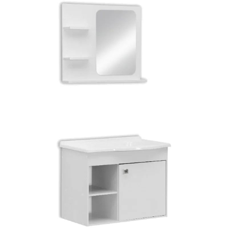 Kit Lume 60cm Branco Fosco Espelheira Lavatório Toucador Corso