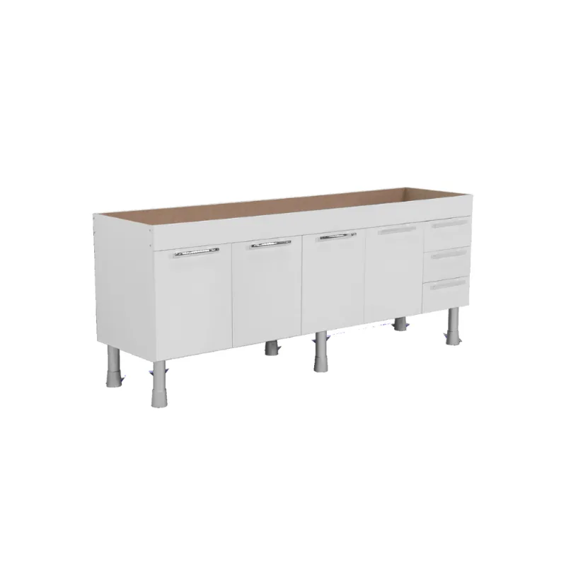 Gabinete Cozinha Pratik 2.00m Branco Corso