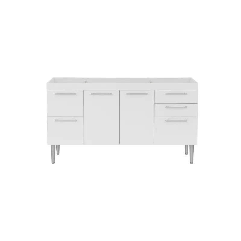 Gabinete Cozinha Vero 144cm Branco Corso