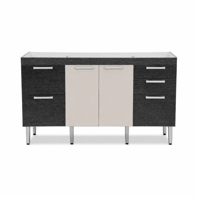 Gabinete Cozinha Vero 174cm Cromo Com Nude Corso