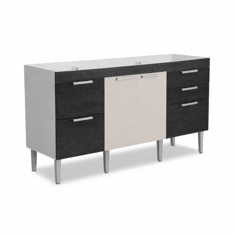Gabinete Cozinha Vero 194cm Cromo Com Nude Corso