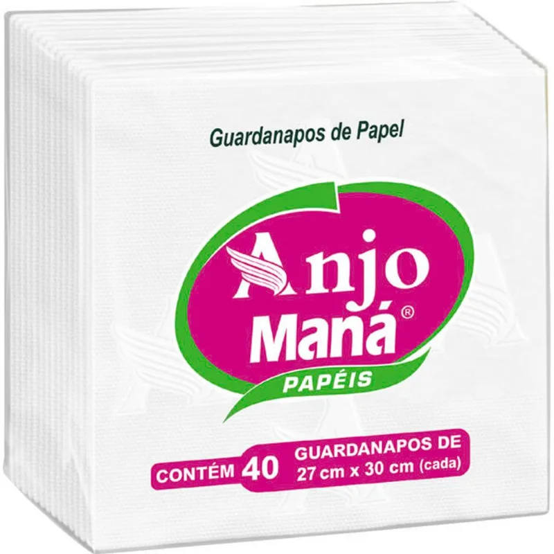 Guardanapo de Papel Anjo Maná 27x30cm 40 un