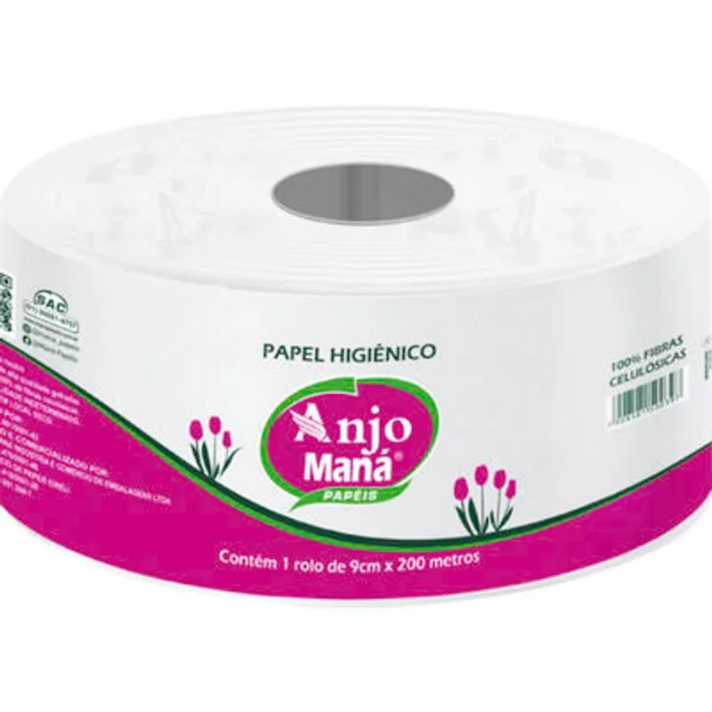 Papel Higiênico Anjo Maná 200m 6 rolos