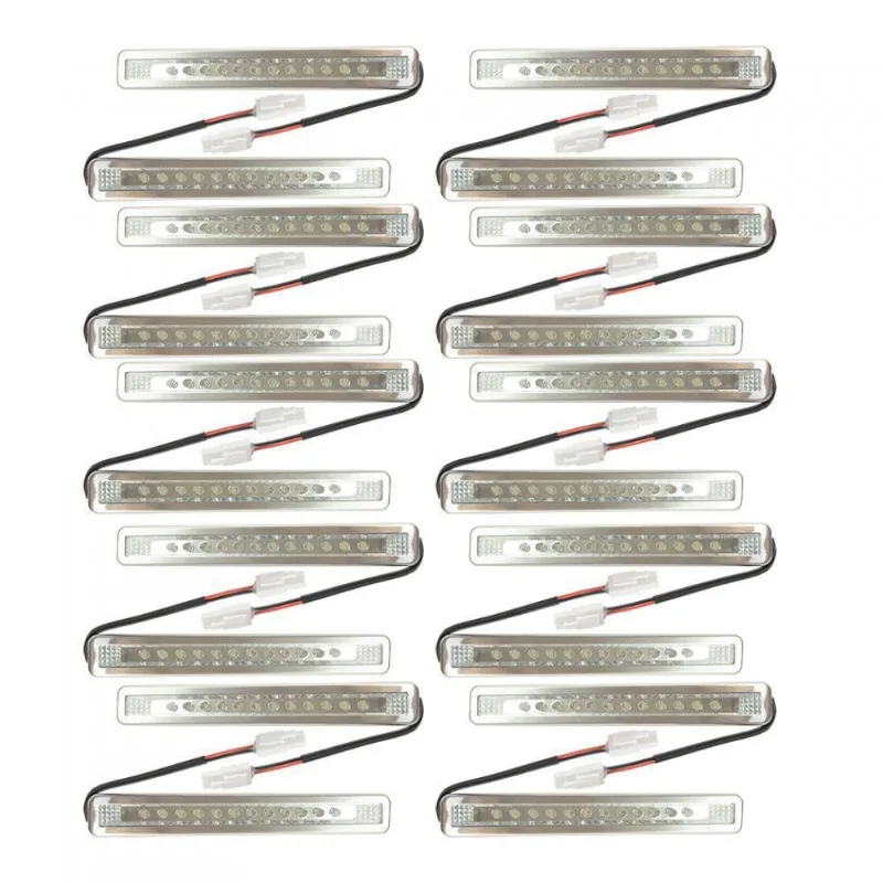 Kit Lâmpada Led Retangular - 20 Peças Metálico Bivolt