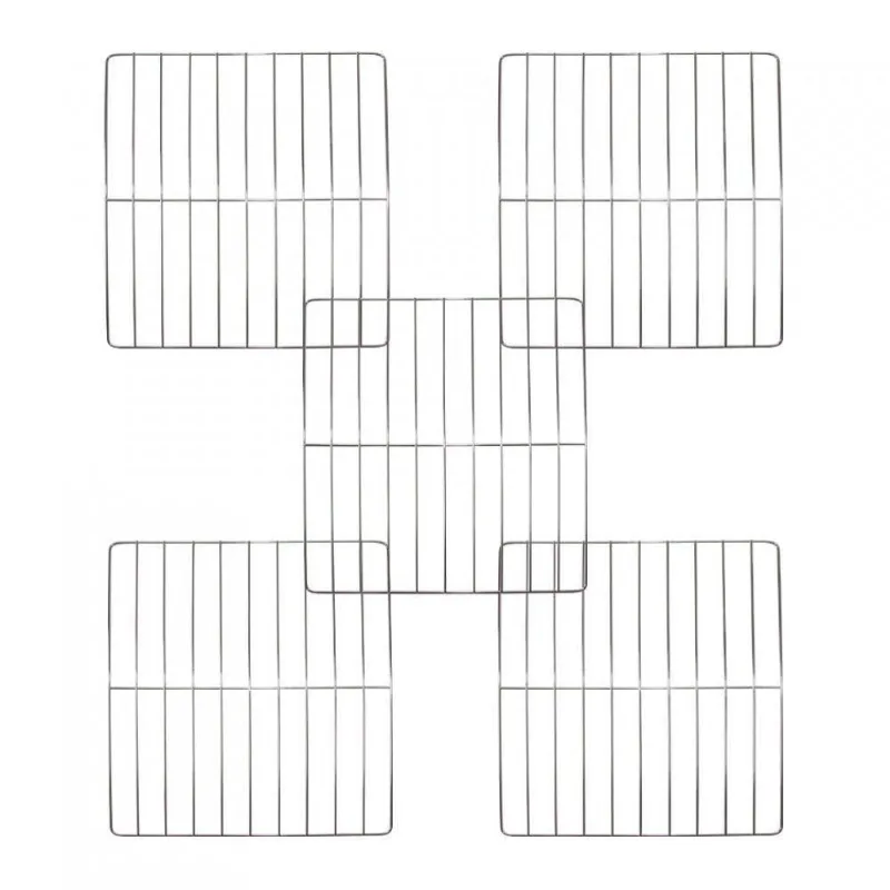 Kit Grade Cromada Para Fornos De Embutir 45 Litros - 5 Peças Prata