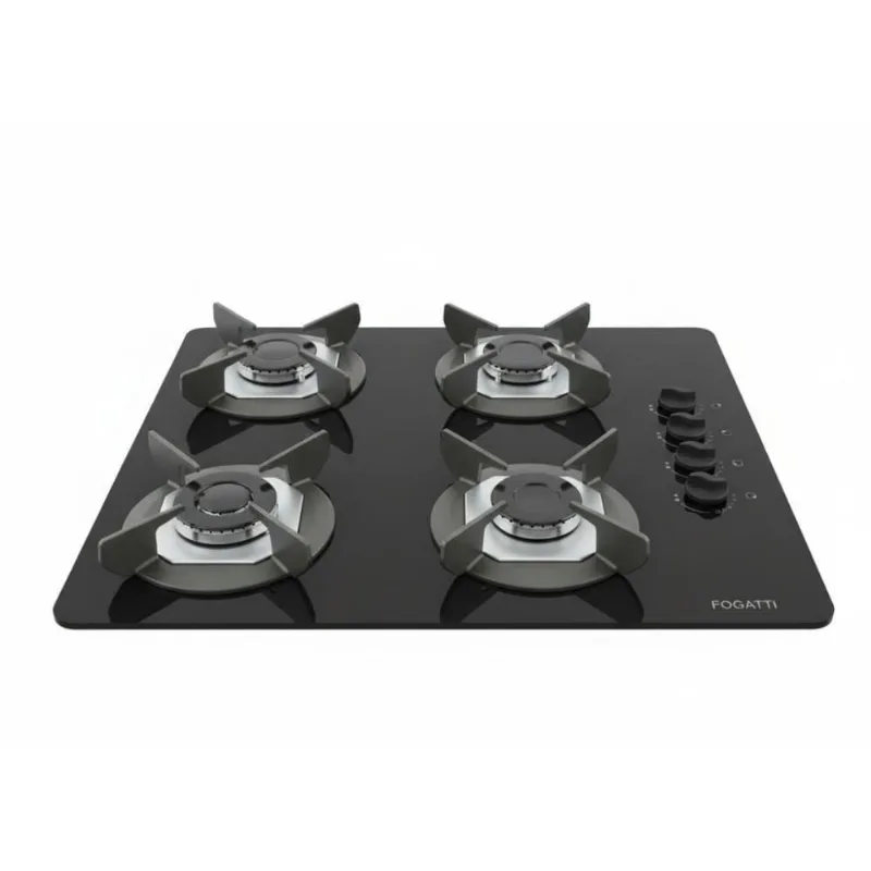 Cooktop Fogatti Safe Ferro Fundido 4 Bocas A Gas Preto Bivolt