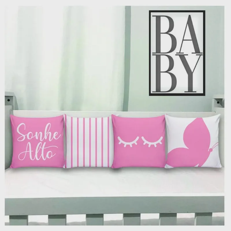 Kit Berço Personalizado 4 Peças Para Meninas
