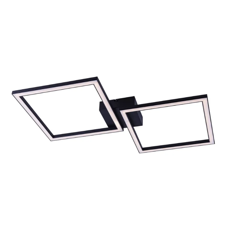 Plafon Led Urban 2 Quadrado 3000k Preto Startec