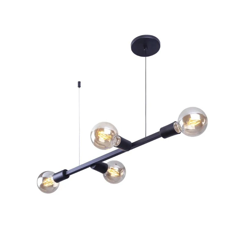 Pendente Nova Iorque 62cm Preto E27 4 Lampadas Startec