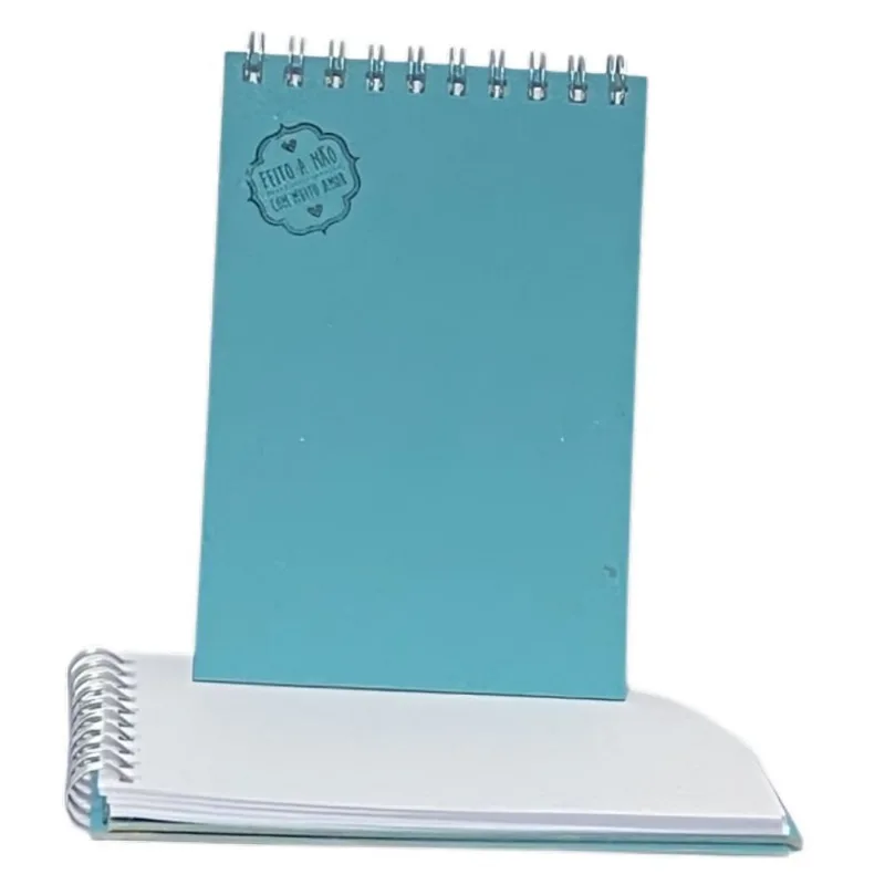 Caderneta Sem Pauta 40 Folhas Sulfite Branca Capa Dura Azul 150g Sketchbook