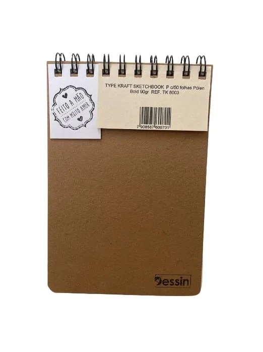 Bloco Artístico Type Sem Pauta 50 Folhas Polen Sketchbook - LC - Papelaria