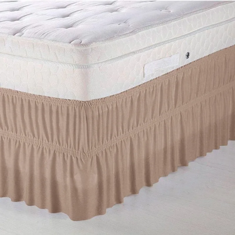 Saia Para Cama Box King Com Elástico Solecasa - Areia