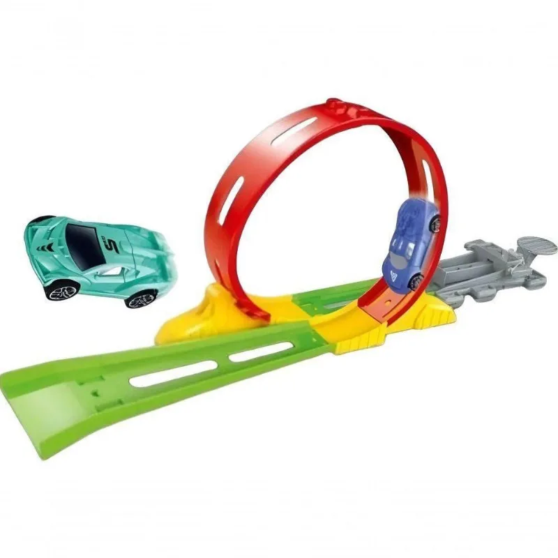 Brinquedo Infantil Carrinho Lançador Ejection Truck com Pista 360 Graus Transparente First Bikes - Genérica