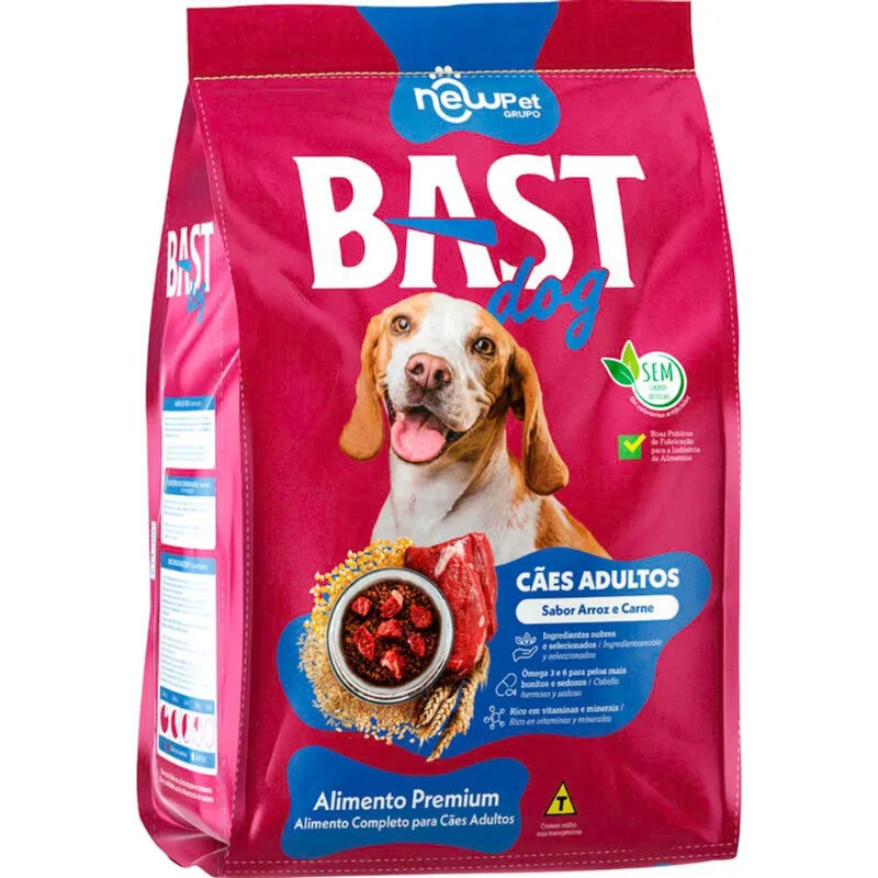 Alimento para Cães Bast Dog Arroz e Carne 6kg