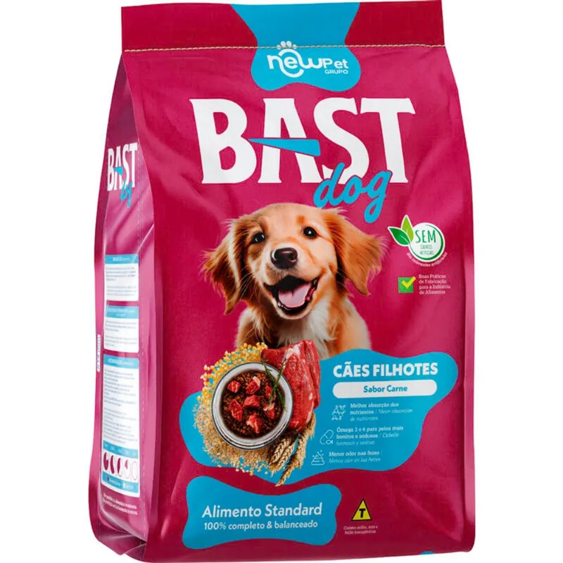 Alimento para Cães Bast Dog Filhotes Carne 1kg