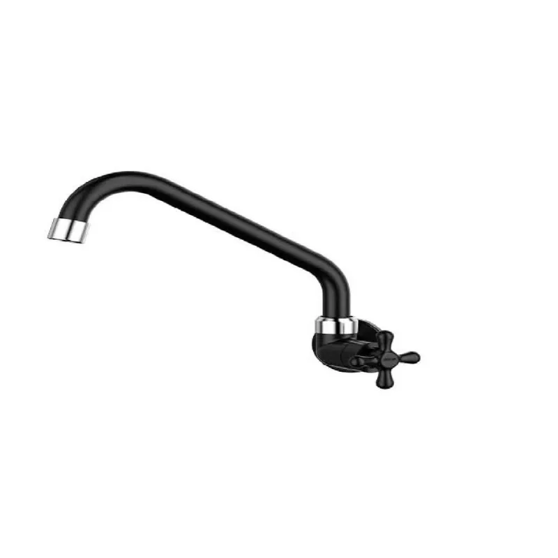 torneira para cozinha parede bica longa maruja 3/4 viqua preto - 1130805