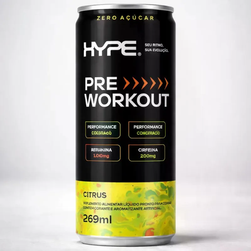 Pré Treino Zero Citrus Hype 269ml - 6un - Não Informado