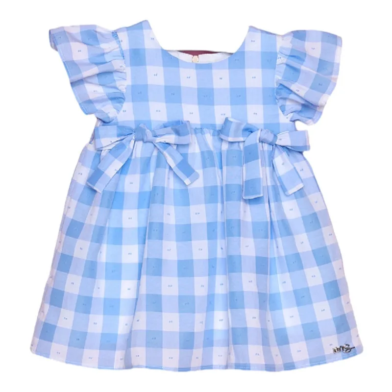 Vestido mon sucré bEBÊ xadrez azul pitangueira 3125000