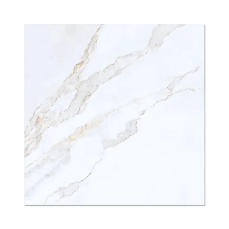 Porcelanato Marmorizado Polido Retificado Calacatta Radiance Branco Tipo A 90x90cm - 01.019161 - Cerbras