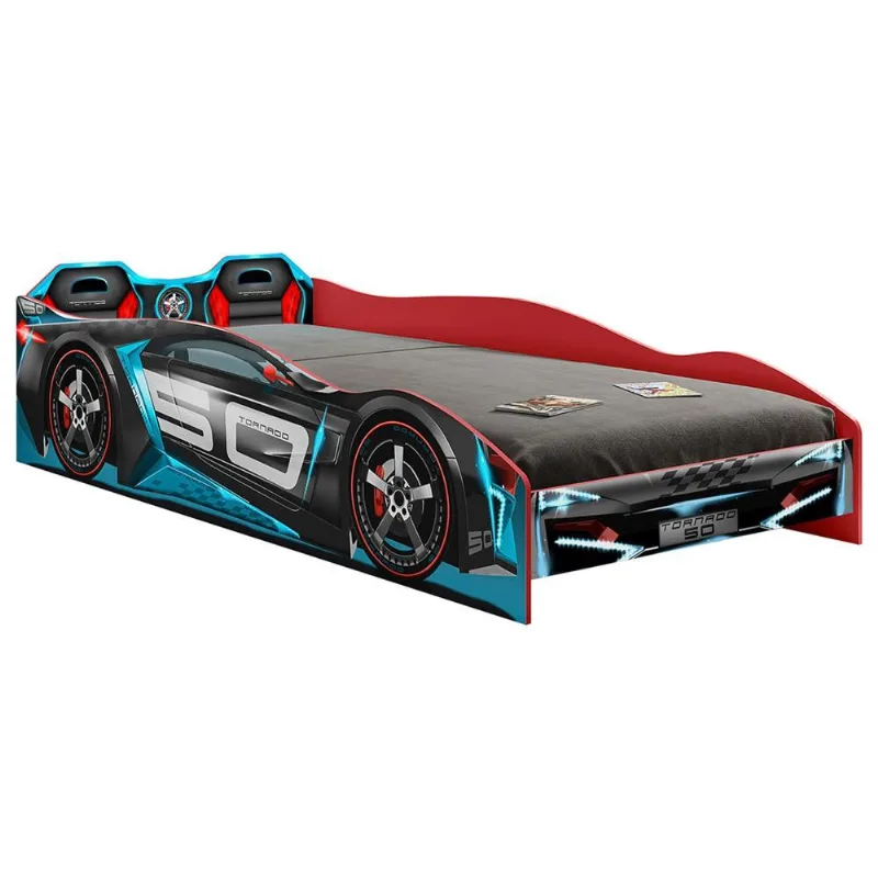 Cama Infantil Carro 100%MDF Twister P13 Vermelho - Mpozenato