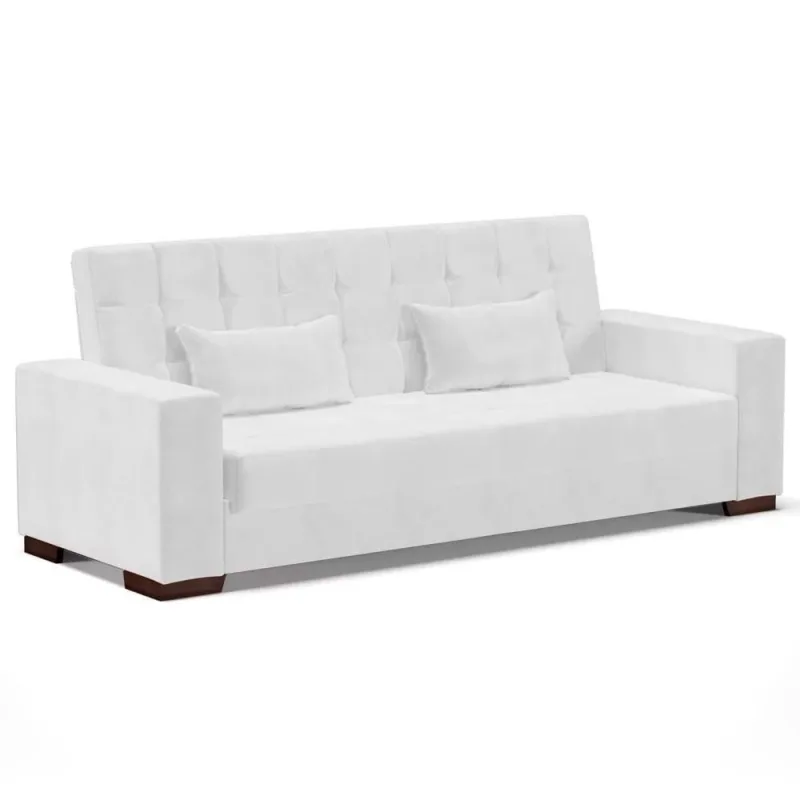 Sofá Cama Para Sala De Estar Lisboa Couríssimo Branco - Ibiza - Ibiza - Agro
